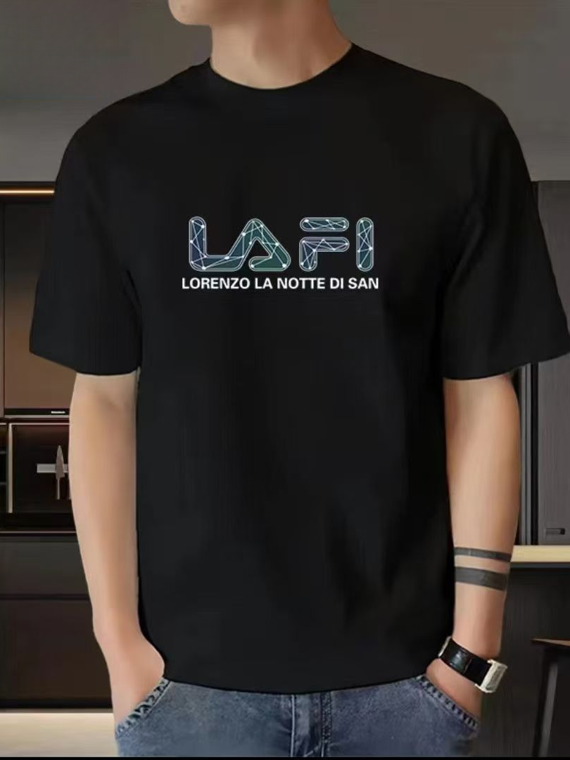 新款 2025 短袖 百搭常规版卡码拍大男女同款印花T恤圆领情侣半袖