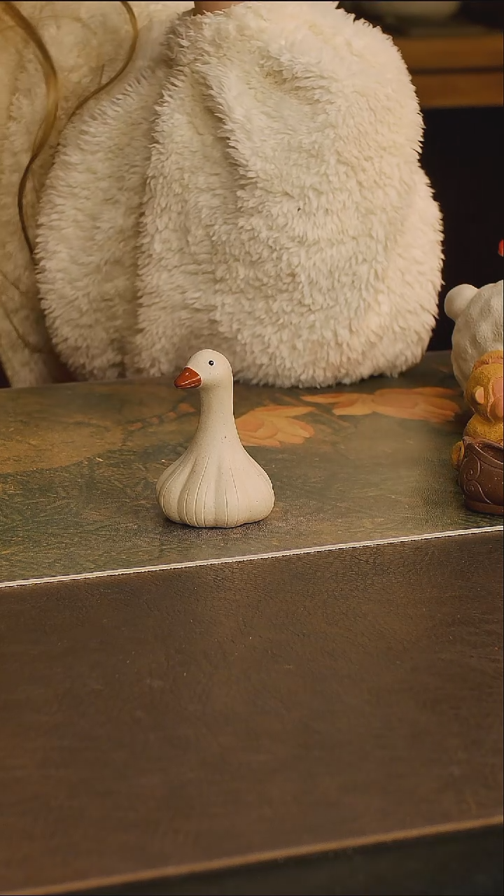 紫砂茶宠蒜了鸭茶宠