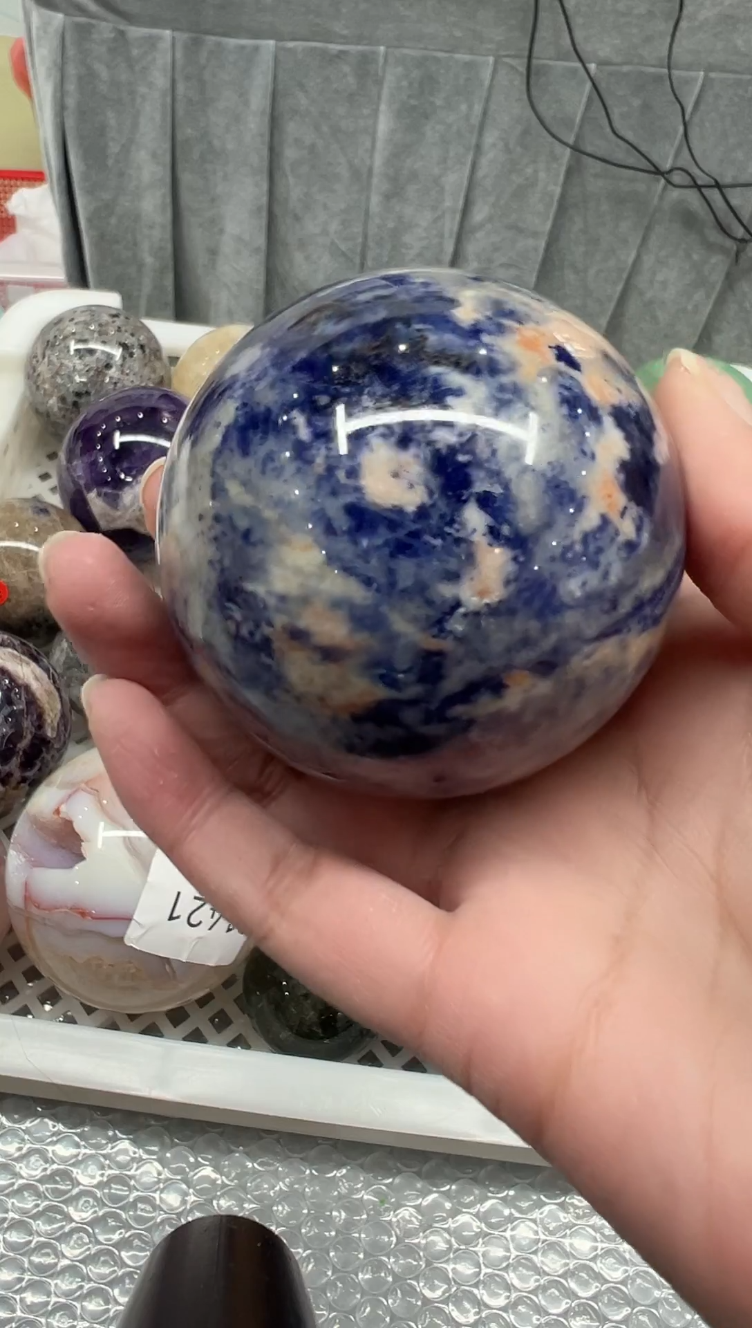 未镶嵌珠宝半成品水晶S202 约6.2cm