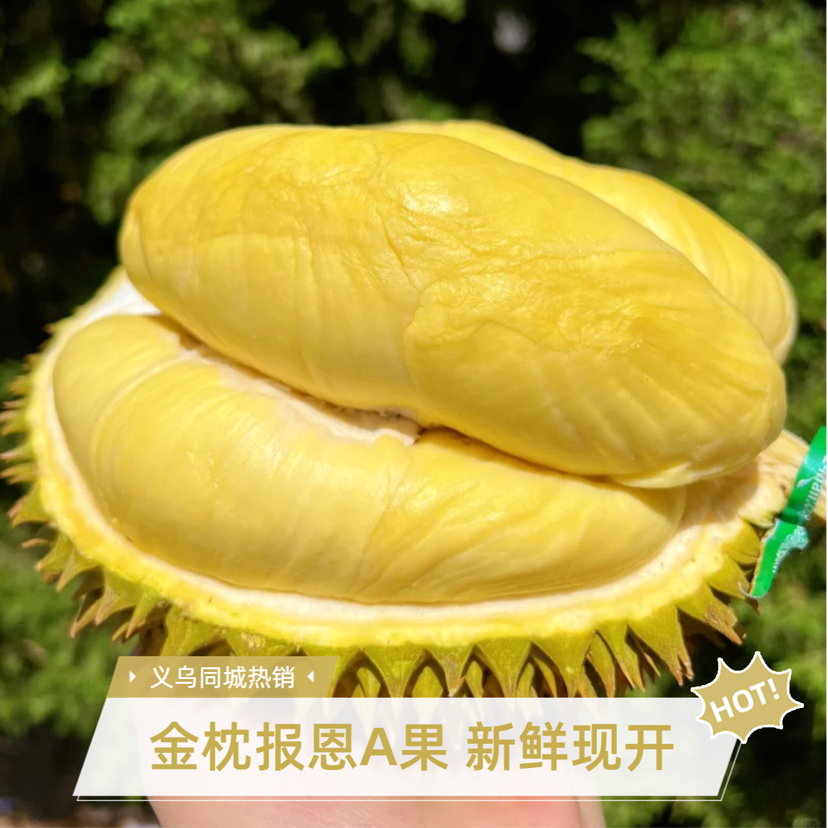 68一颗【金枕整果】一物一拍【空运】泰国树熟新鲜金枕榴莲核小肉厚3-10斤金枕泰国榴莲同城配金枕泰国南部