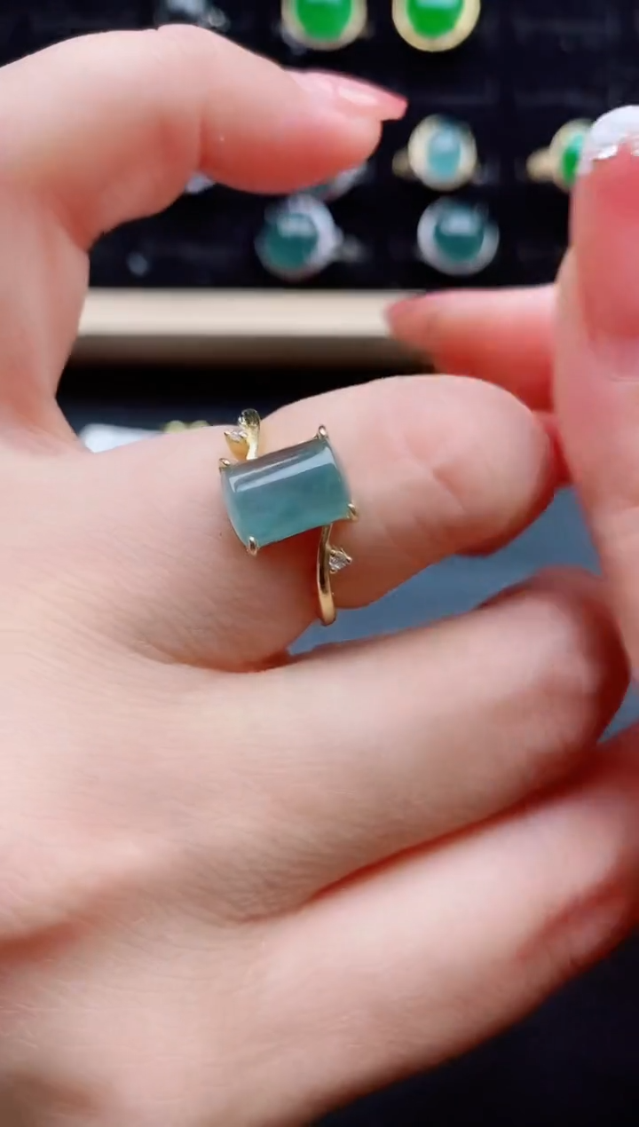 【闪购商品】翡翠戒指银S925镶嵌12121