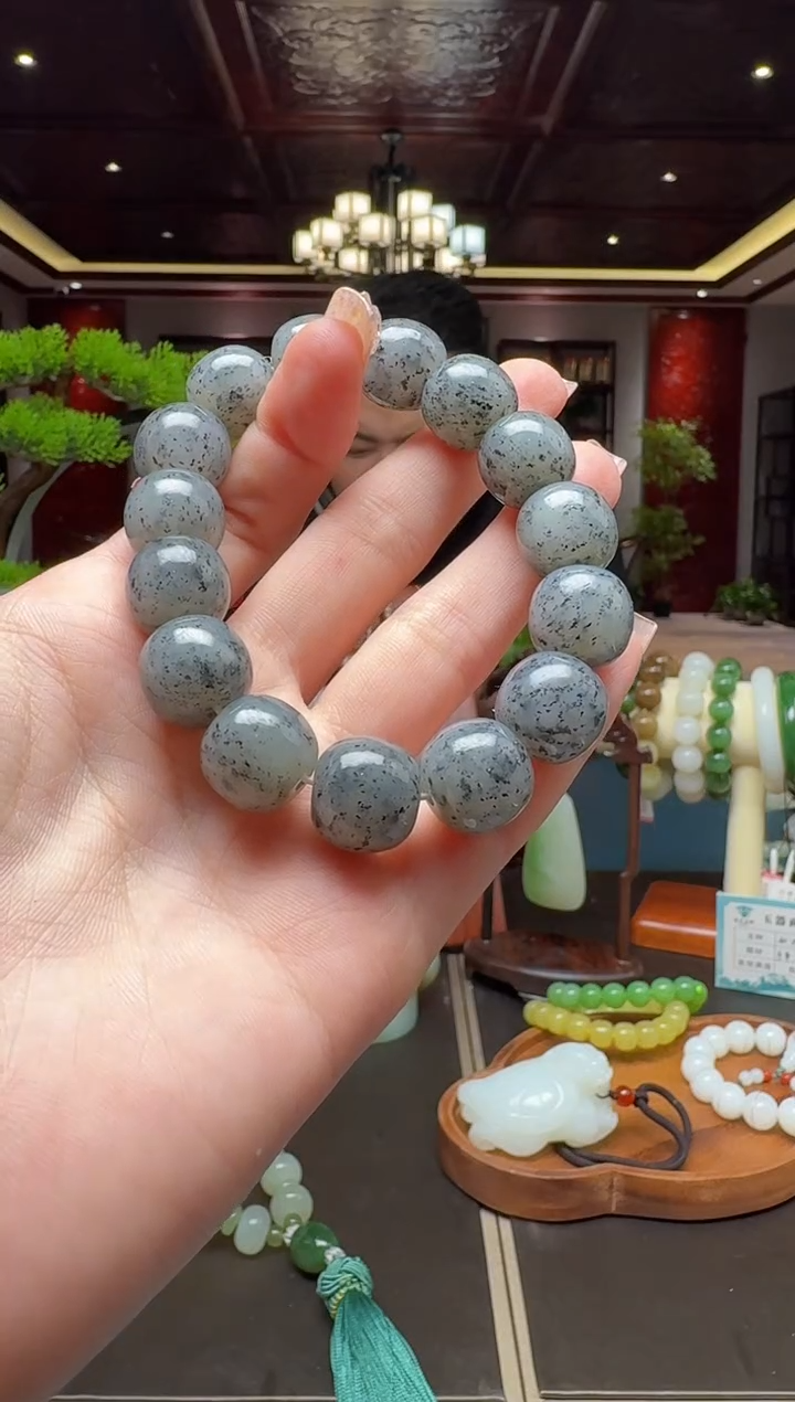 未镶嵌手串和田玉qh14
