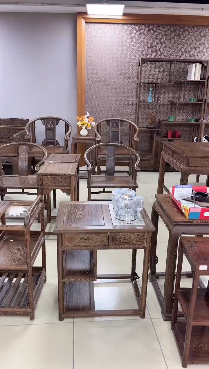 木（红木类）金**鹏带抽茶水柜