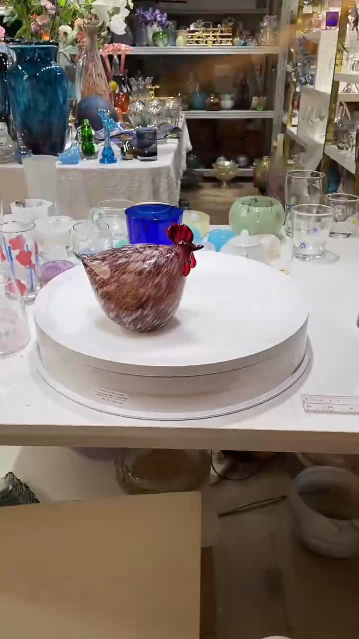 【闪购商品】琉璃2只底部带洞公鸡摆件