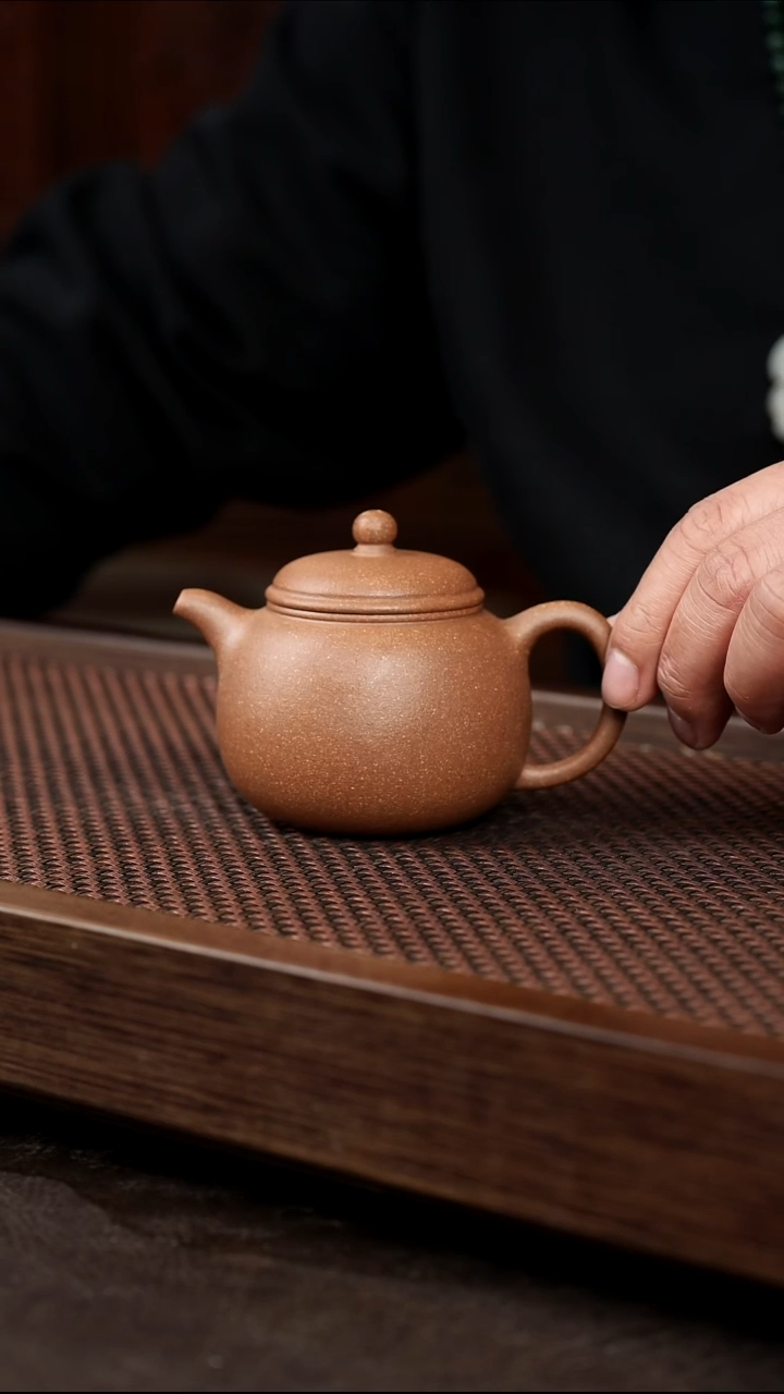 茶壶紫砂青降坡 匏尊小