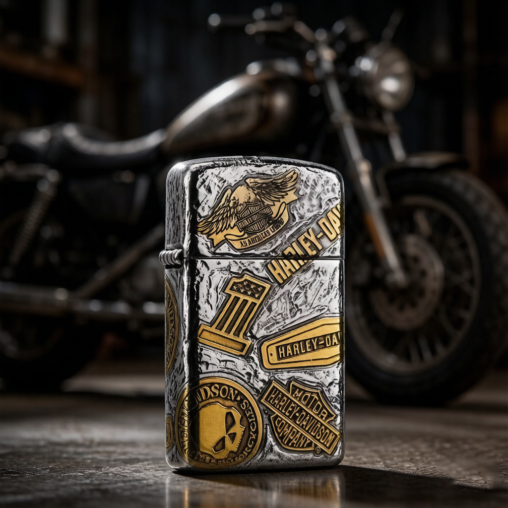 Zippo【老徐推荐】纤巧机窄盔1606【 哈雷十一章】浮雕工艺