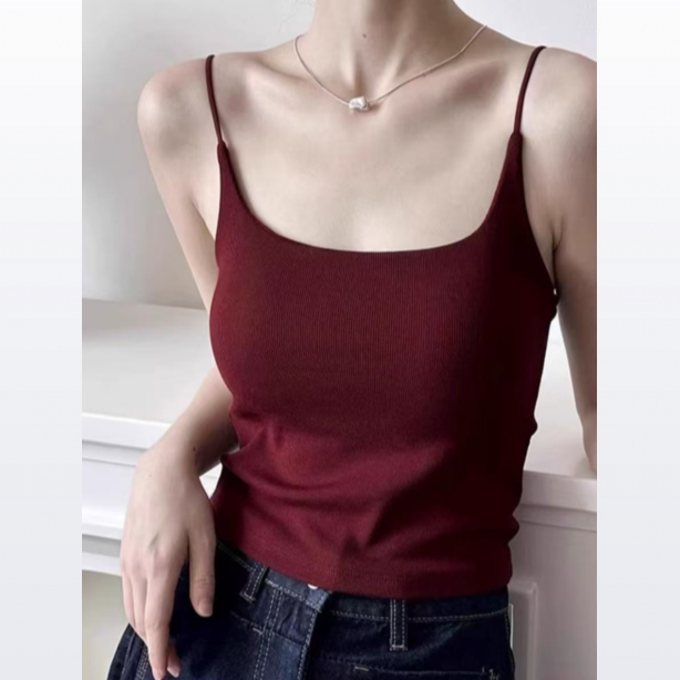 88762#彩纱无痕内搭美背吊带