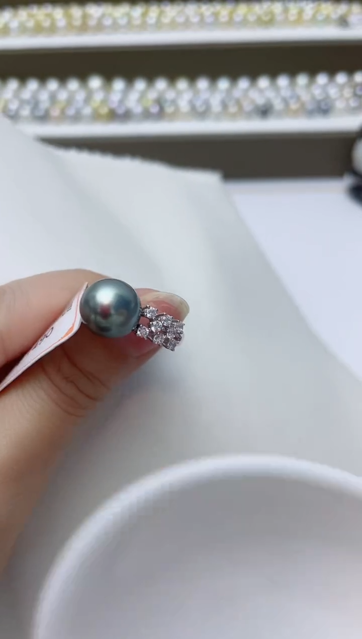 【闪购商品】海水珍珠戒指银S925镶嵌A90