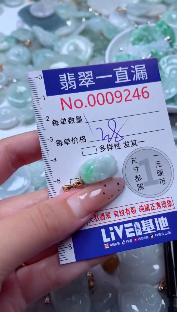 翡翠未镶嵌吊坠(不含链)9246