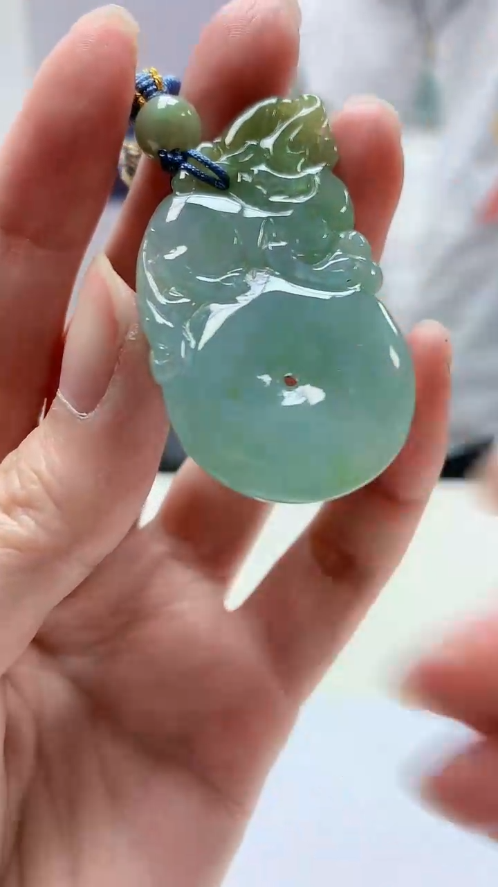 【闪购商品】定制翡翠未镶嵌5028zm-毛货挂件39扣子