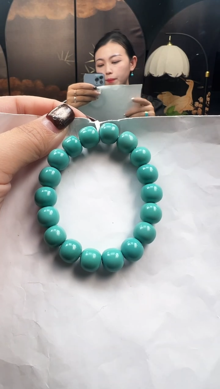 未镶嵌绿松石手串卡11+