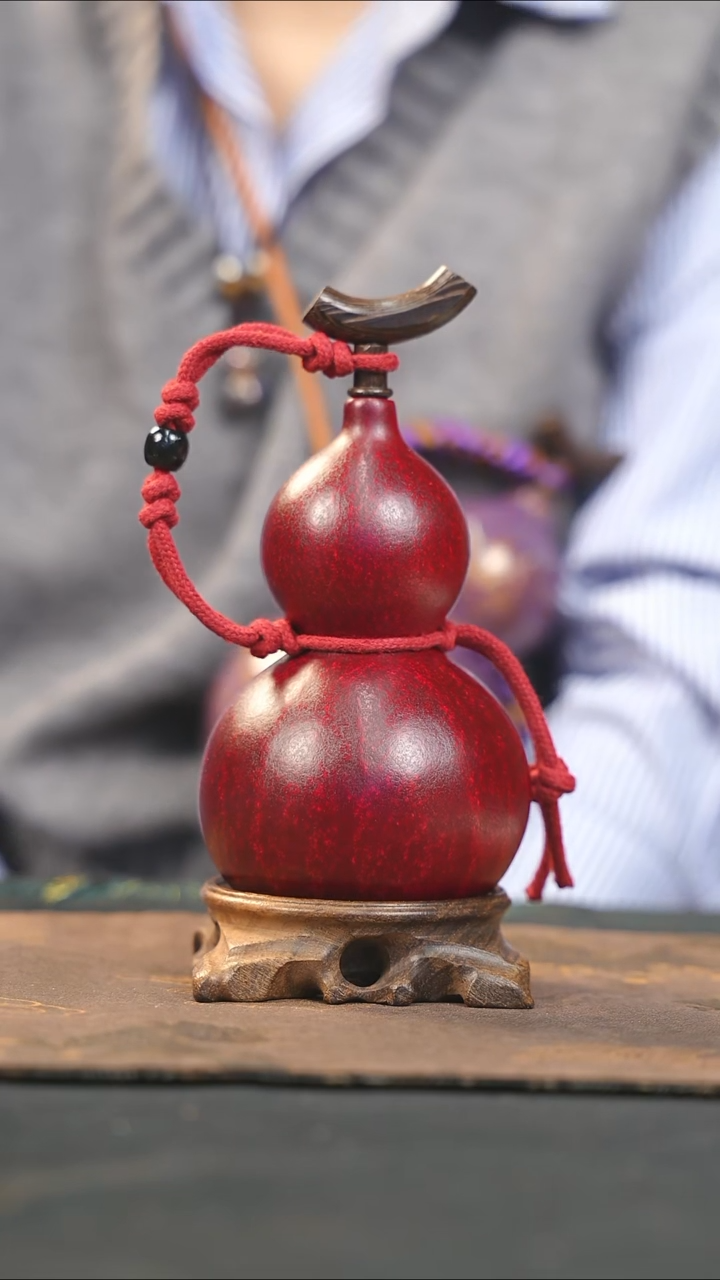 【闪购商品】WX128大漆酒葫芦不包手串及旋转底座