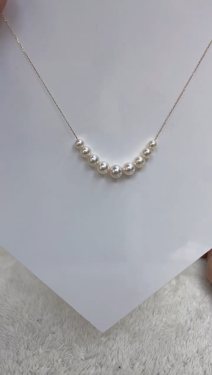 海水珍珠18K金镶嵌颈饰  