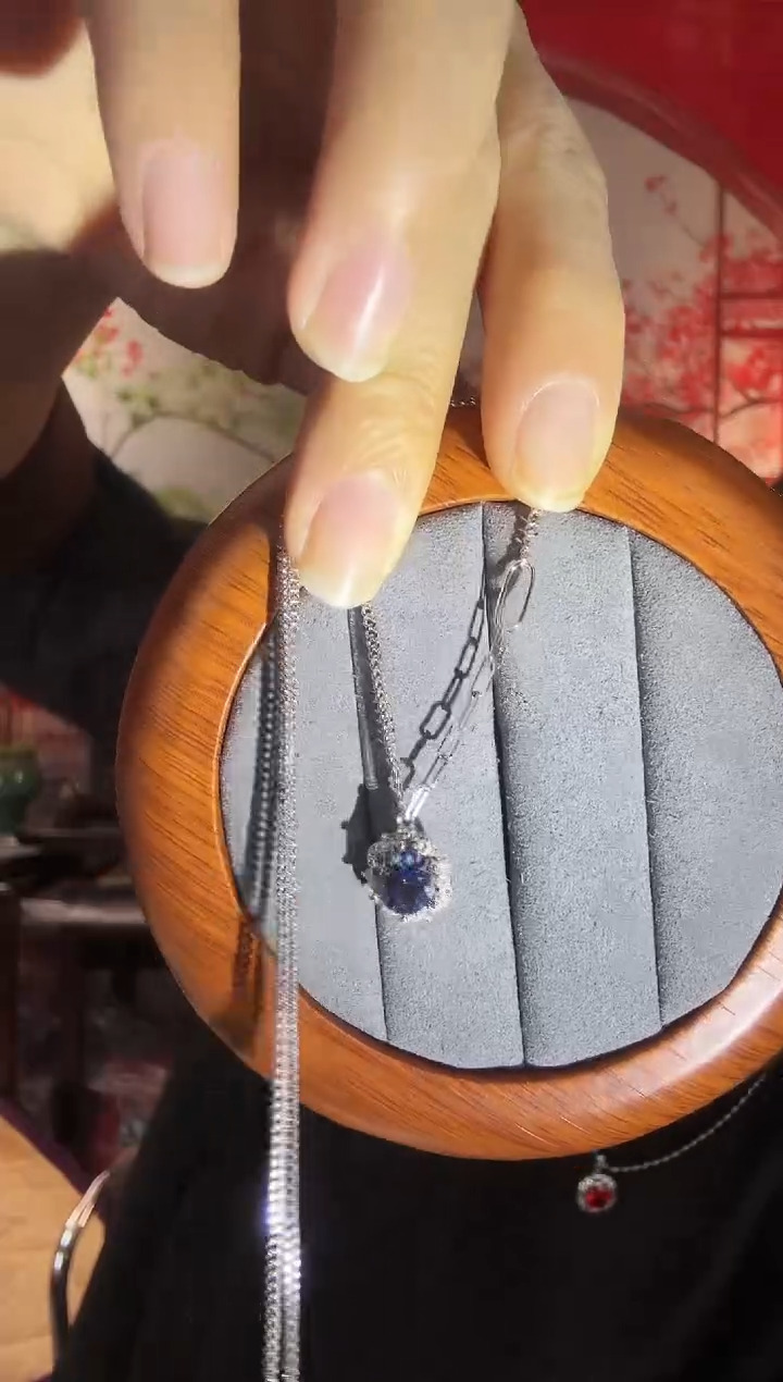 主播定制链接 紫色项链2ct