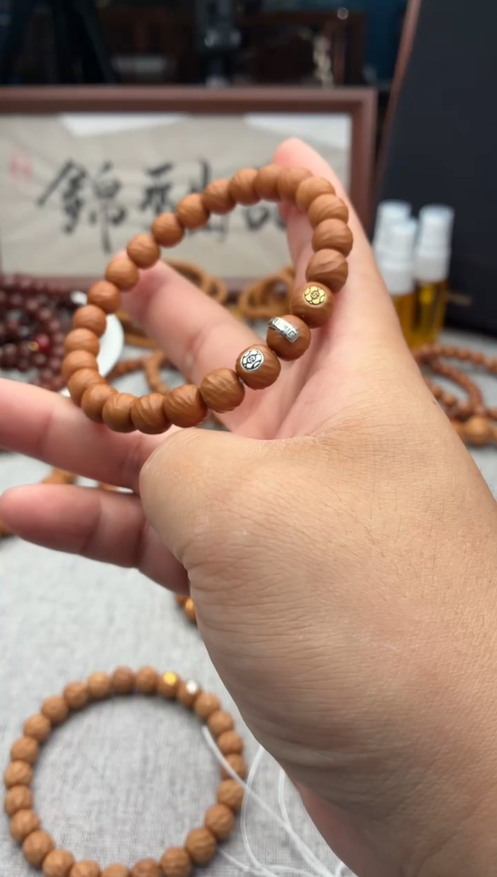 手串猴头核桃【金标银标腰带三标】全品手工云锦  礼盒包装  