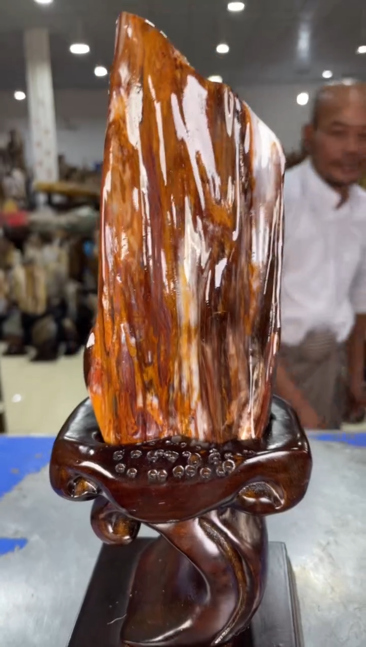 【闪购商品】硅化玉摆件未镶嵌38