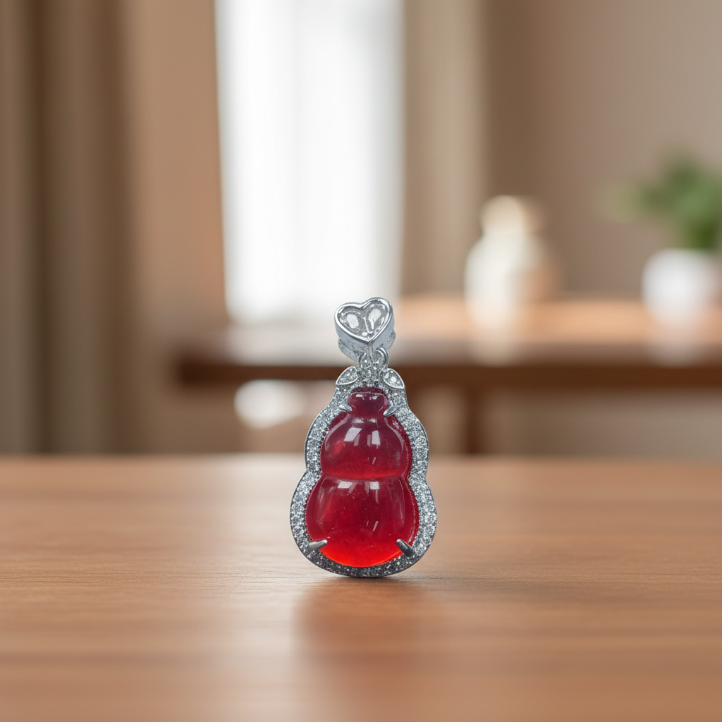 z37红镶嵌葫芦气质精美吊坠