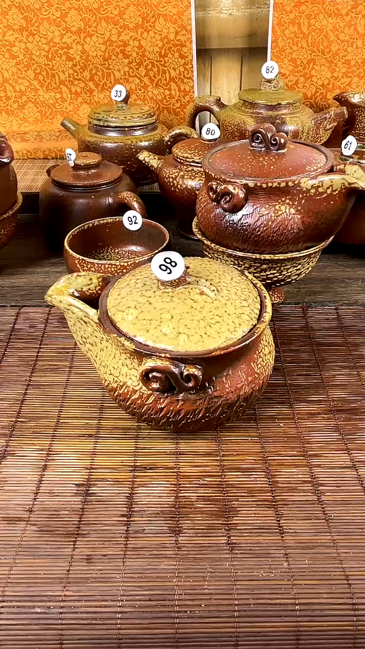 神****云泥人柴柴烧宝瓶220毫升左右窑 宝