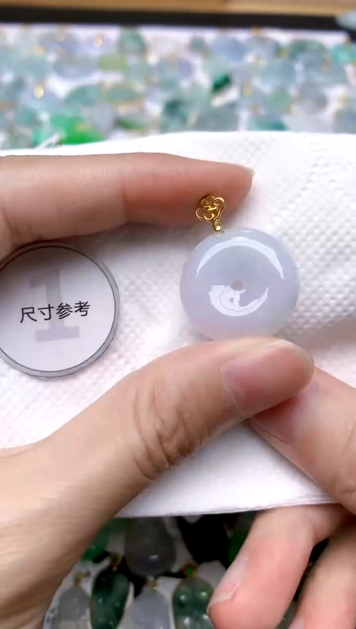 颈饰银S925镶嵌翡翠天然A货翡翠