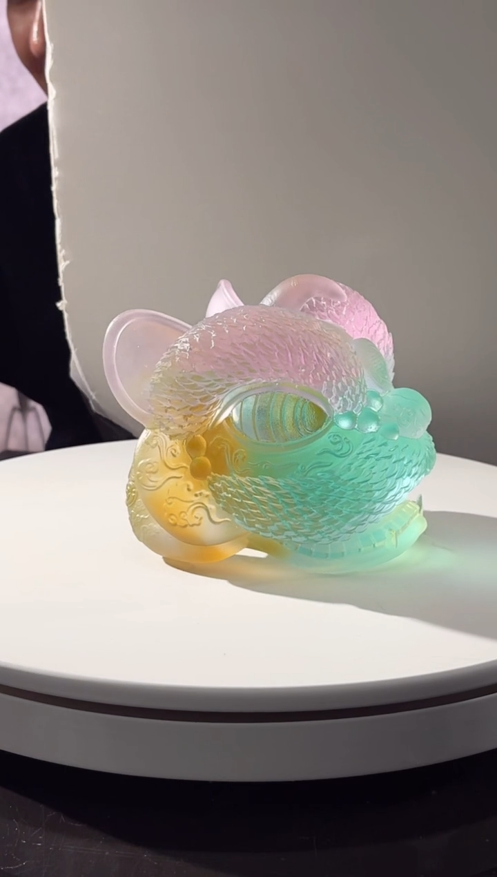 摆件小号醒狮艺术八件