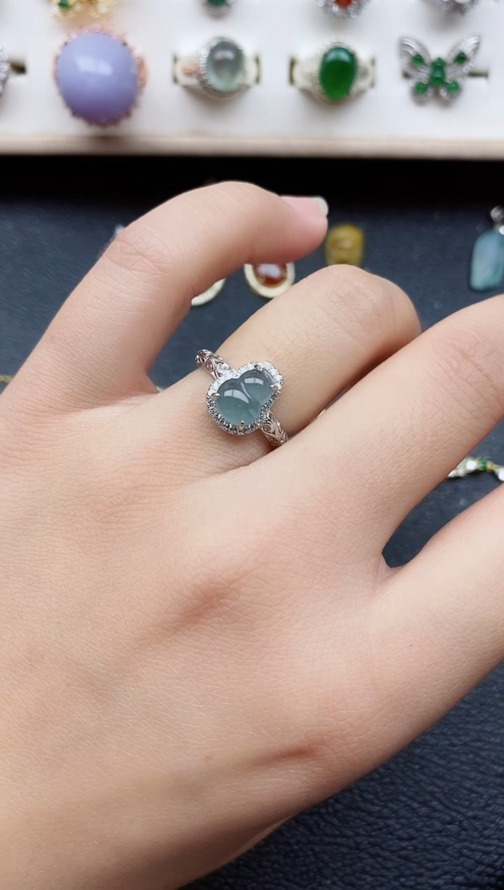 【闪购商品】翡翠戒指银S925镶嵌11111