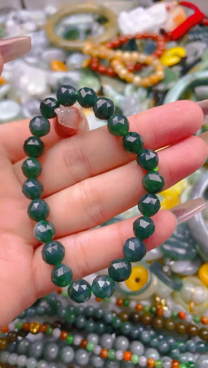 【闪购商品】翡翠颈饰未镶嵌7.8MM/E/翡翠A货一图一物