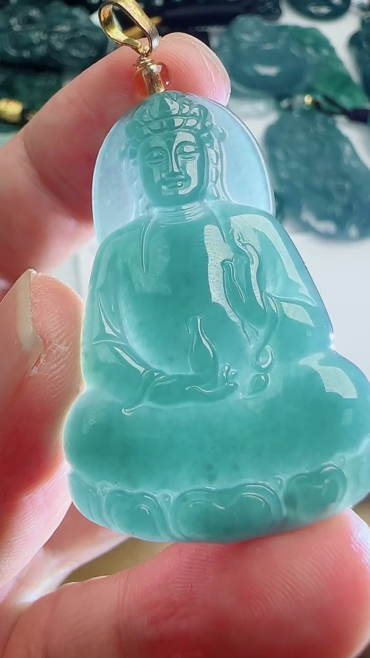 翡翠未镶嵌颈饰多样性随机发其一