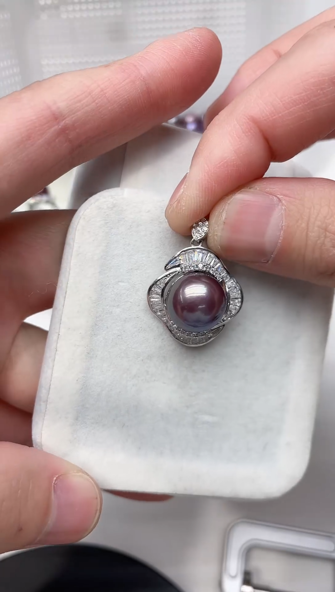 【闪购商品】淡水珍珠吊坠(不含链)银S925镶嵌吊坠