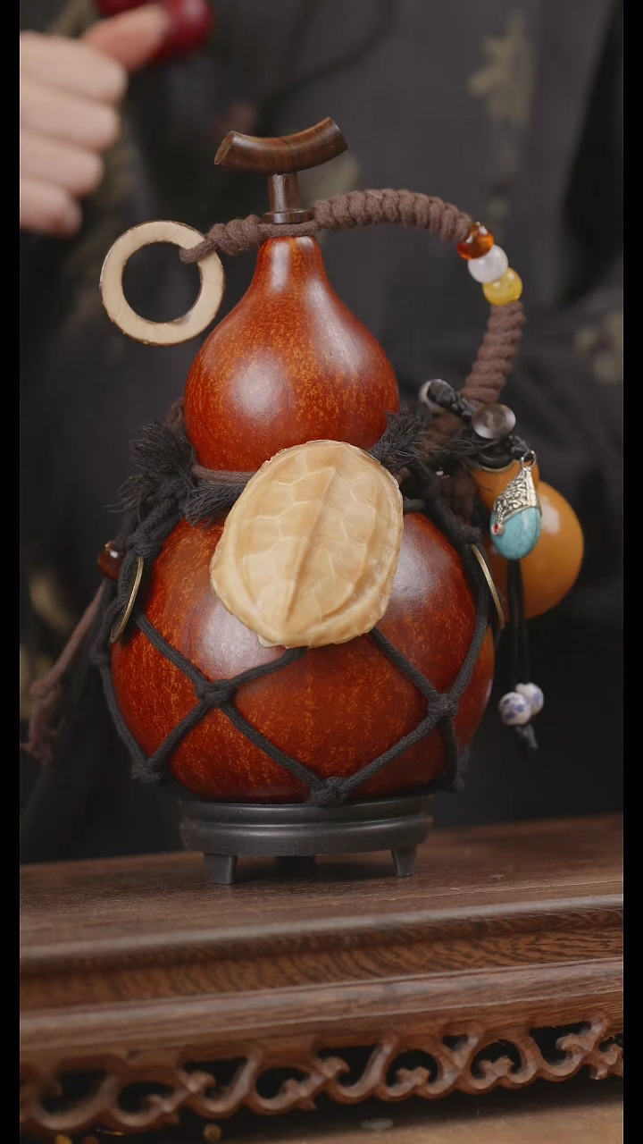 【闪购商品】235号精品天然大漆工艺防渗内胆酒葫芦~
