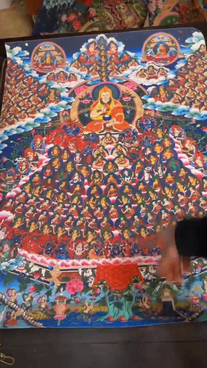 装裱画精品手绘唐卡链接--A104