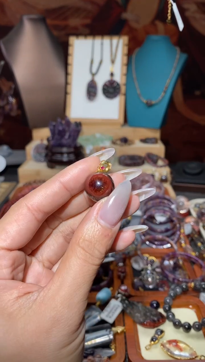 【闪购商品】水晶吊坠18K金镶嵌极光天眼