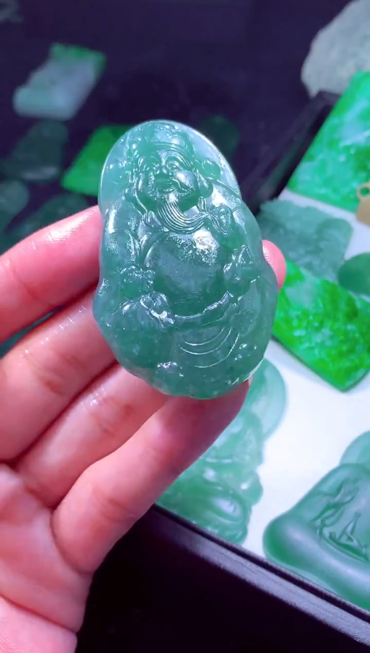 未镶嵌定制翡翠曹*萍天然缅甸翡翠A货吊坠多样性发货其一