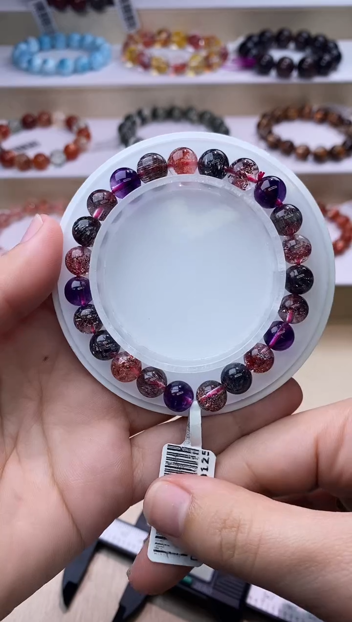 【闪购商品】水晶手链未镶嵌黑加仑超七单圈8m+