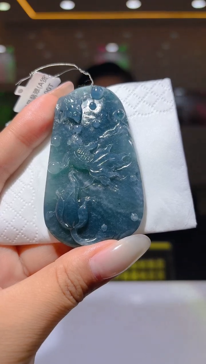 未镶嵌定制翡翠19/1229/L/多样性发其一件/鱼