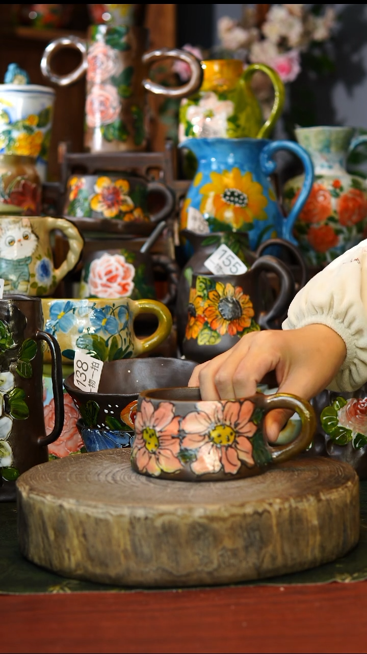 陶瓷183景德镇手工手绘釉下彩