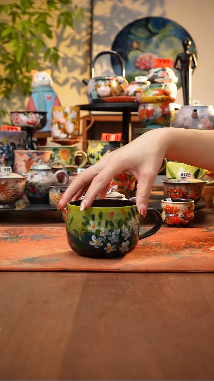 瓷片景德镇手工手绘839
