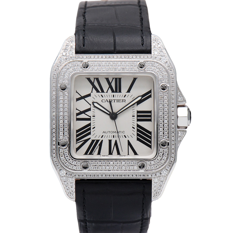 99新 Cartier/卡地亚 山度士W20073X8后改精钢41*51MM自动机械表