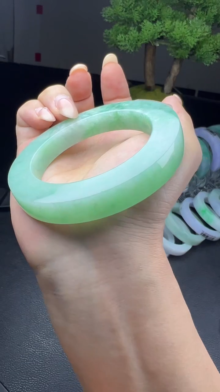 未镶嵌正圈定制翡翠手镯定制55-60