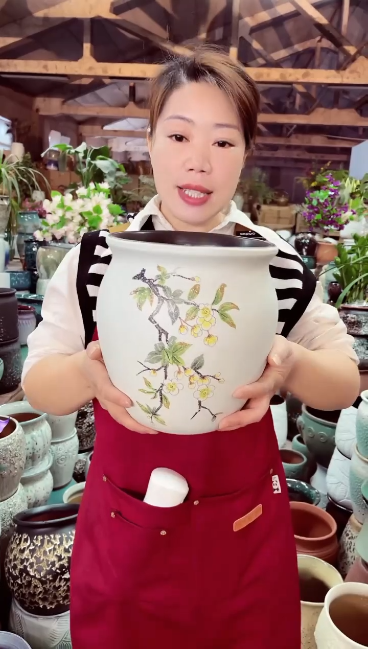 紫砂花盆高22口20