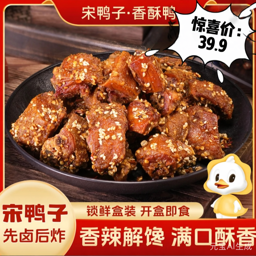 【宋鸭子】香酥鸭恩施特色小吃网红爆款休闲食品解馋零食