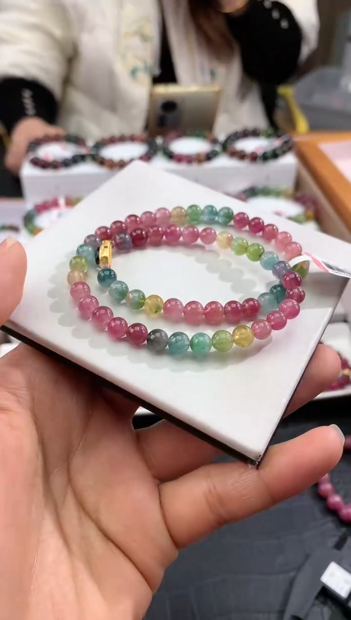 【闪购商品】碧玺手串未镶嵌多样性发一条