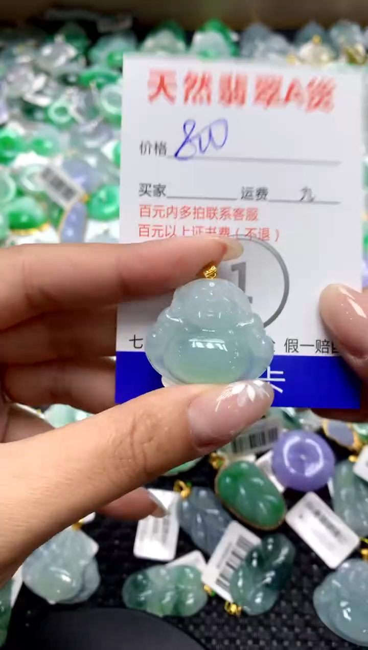 【闪购商品】翡翠颈饰18K金镶嵌111111111111111111