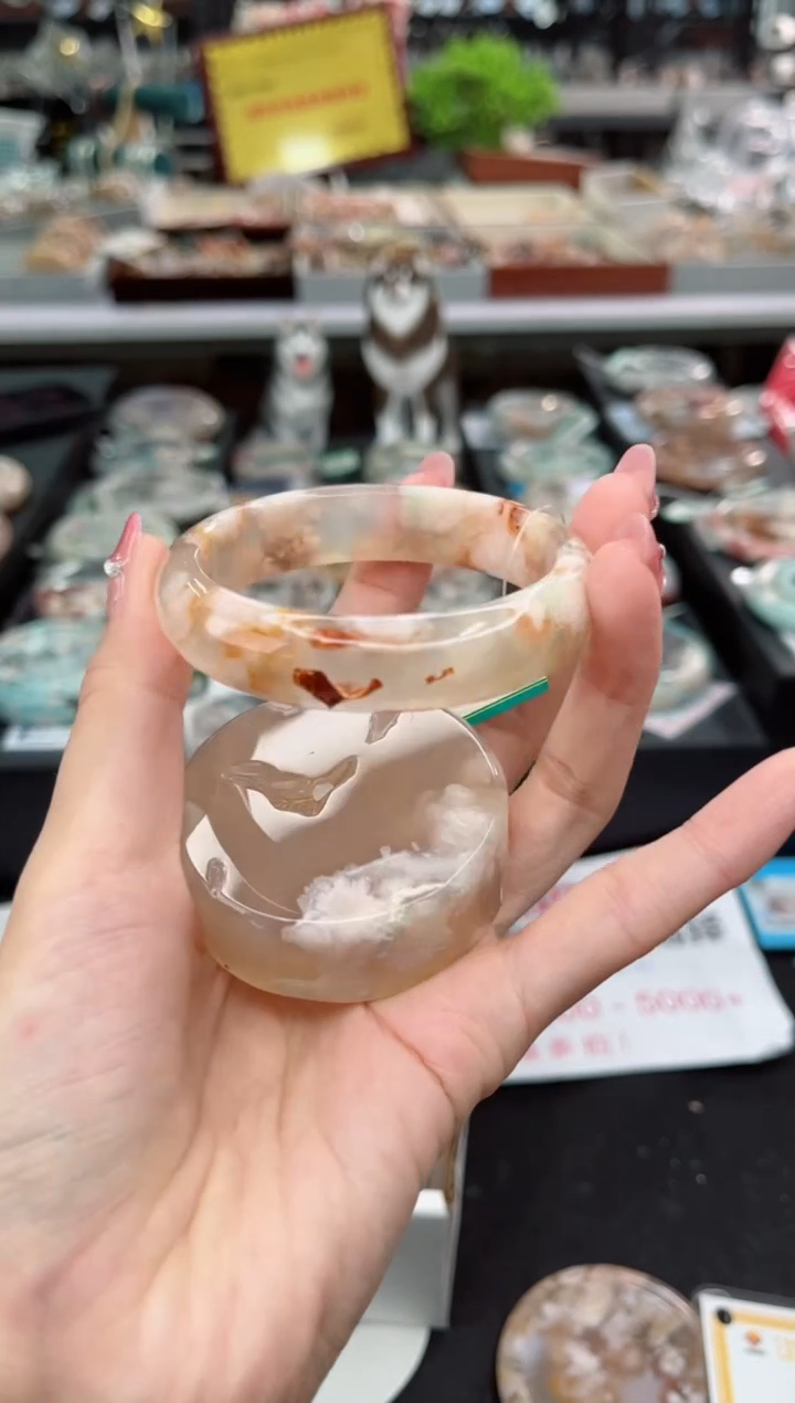 【闪购商品】石英质玉手镯未镶嵌54圈口（赠品镯心）3779004