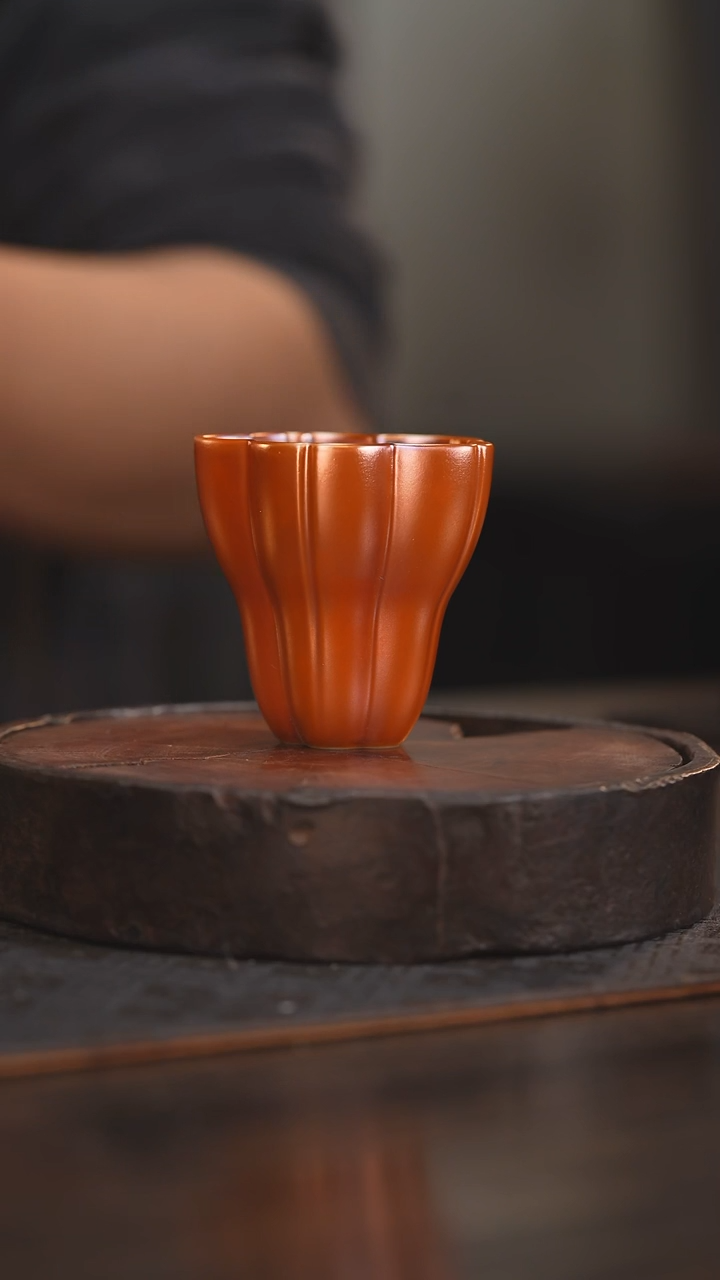 【闪购商品】杯170柴房陶瓷丨金红单杯