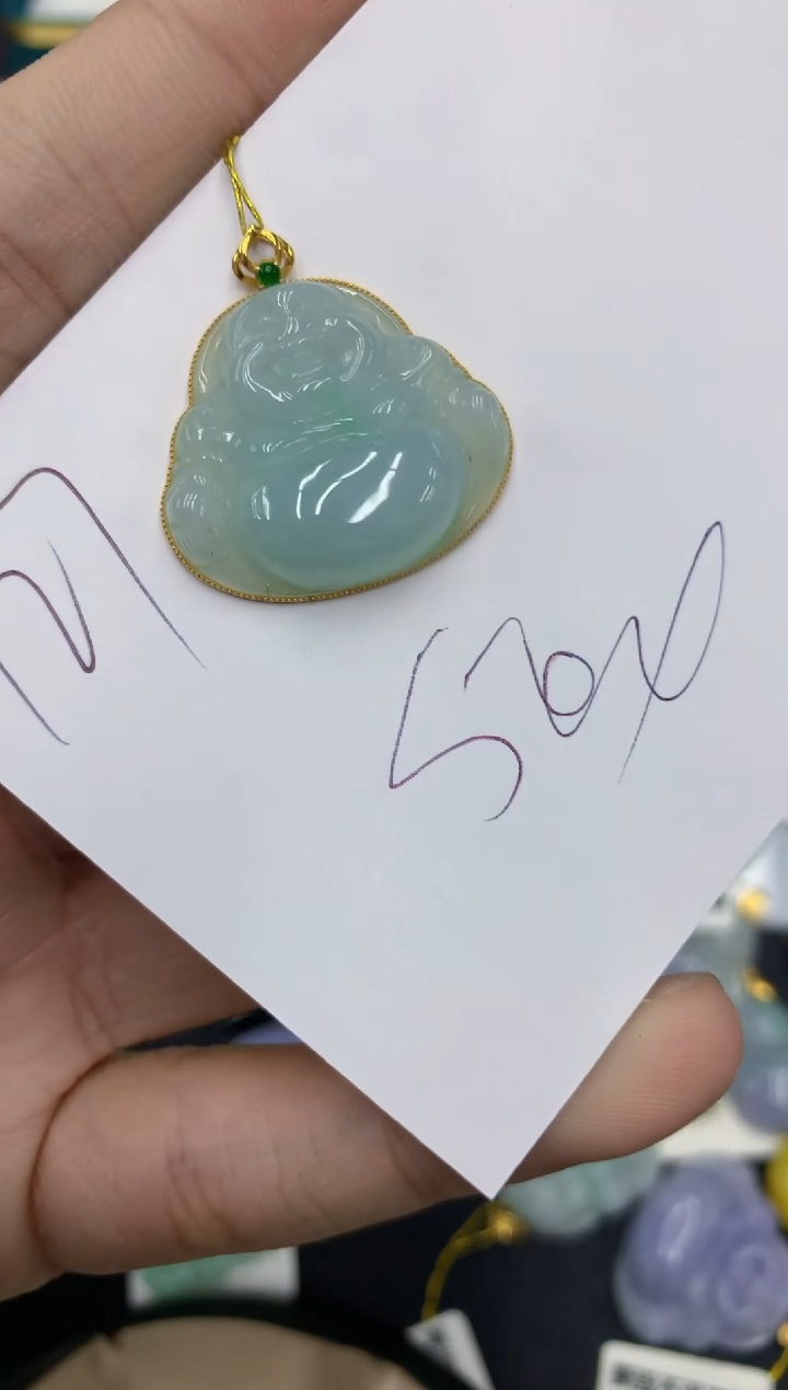 【闪购商品】翡翠颈饰18K金镶嵌号链接111111