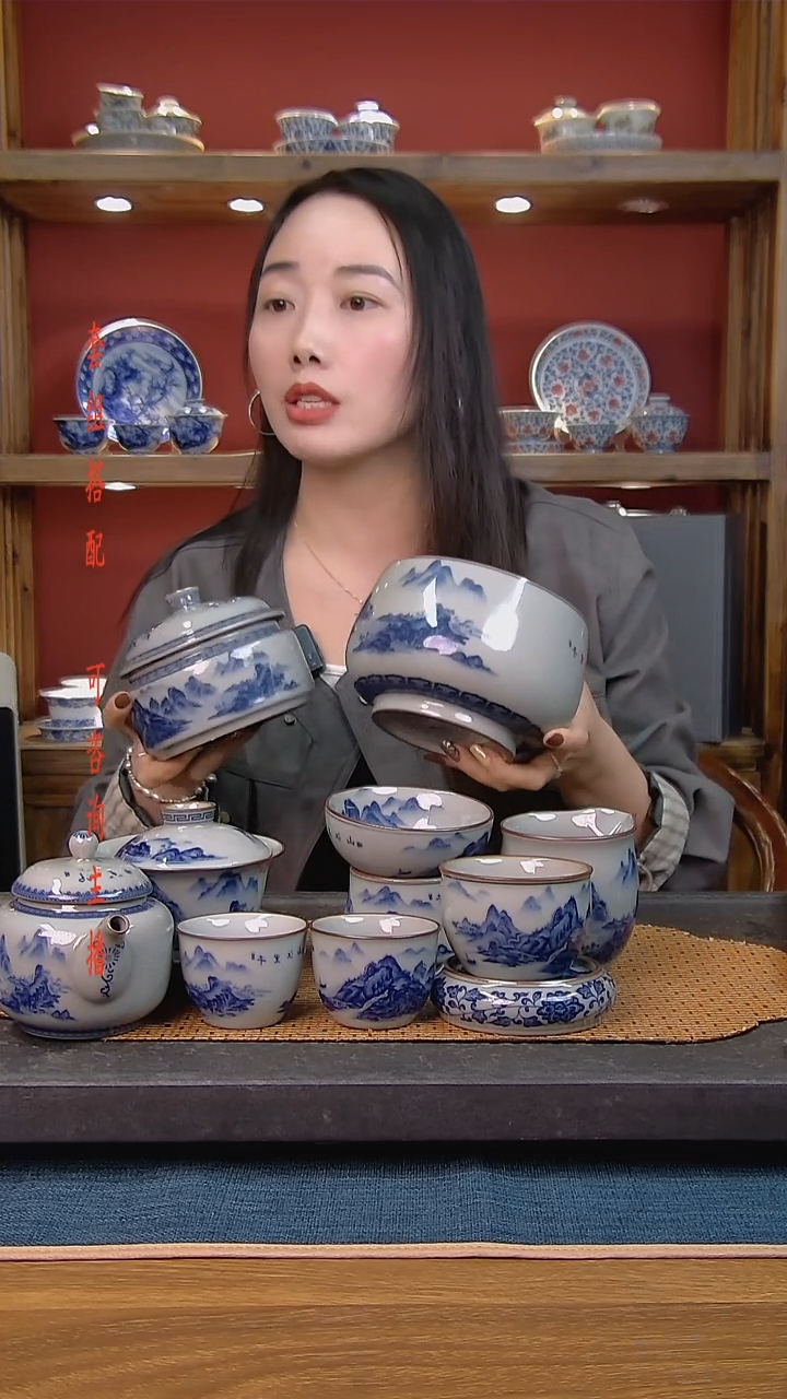简装家用款10件套 老陶泥开片纹陶瓷茶具
