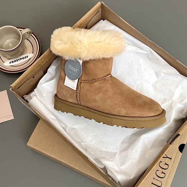 【羊皮毛一体】经典5825纯净版中筒加厚加绒雪地靴加厚