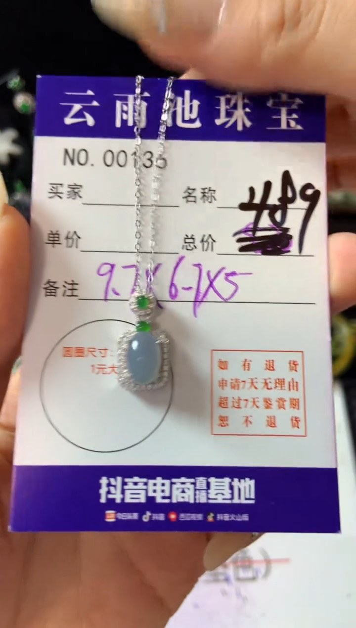 【闪购商品】翡翠颈饰银S925镶嵌翡翠