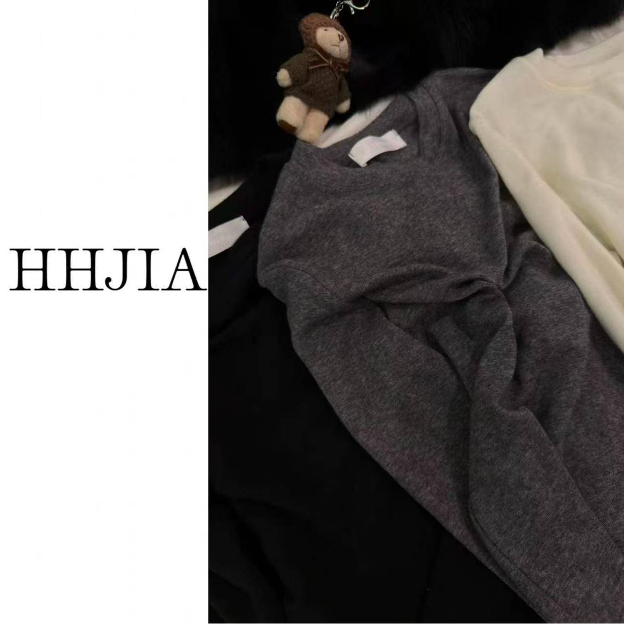 【慧慧家】韩国.2025定制款 韩系时尚净色羊毛天丝加厚打底