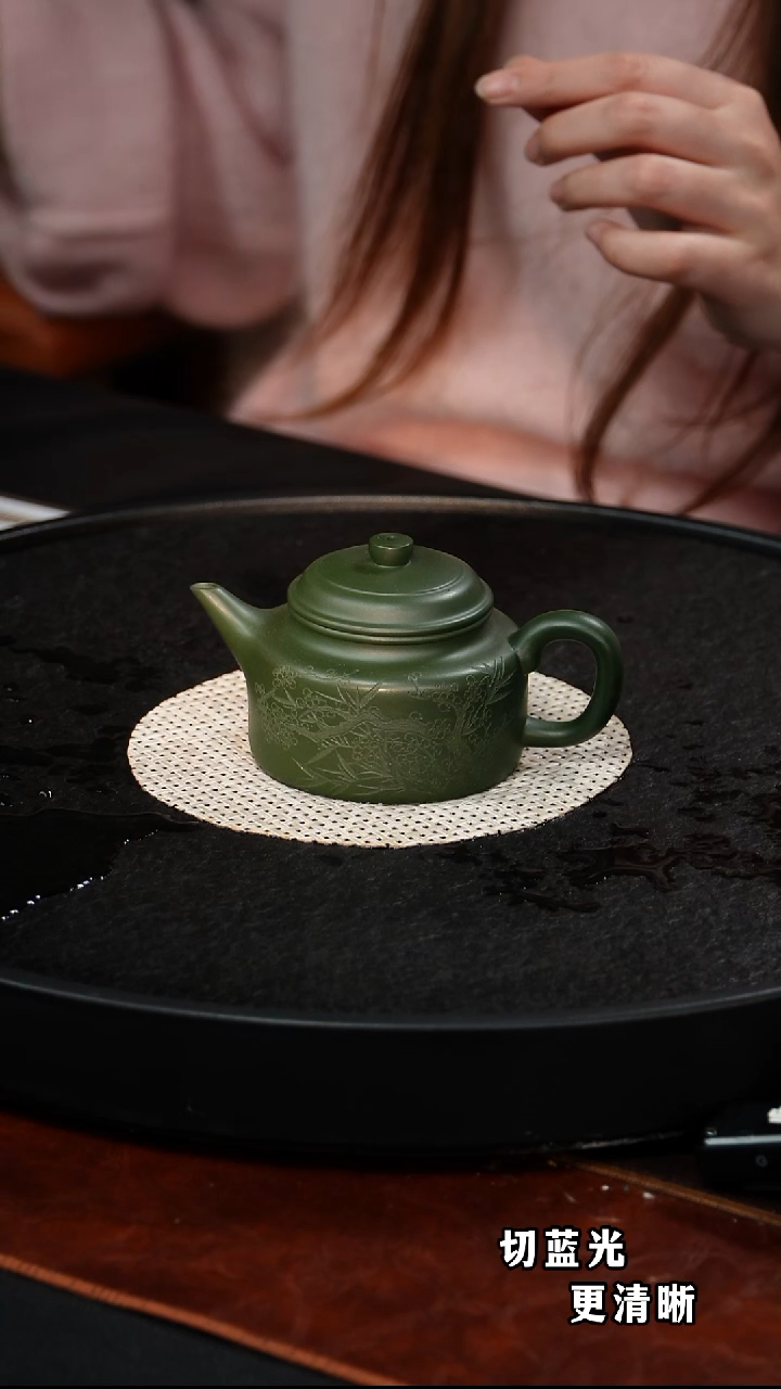 茶壶紫砂 惠慧  剑流德钟106  绿泥  160毫升    